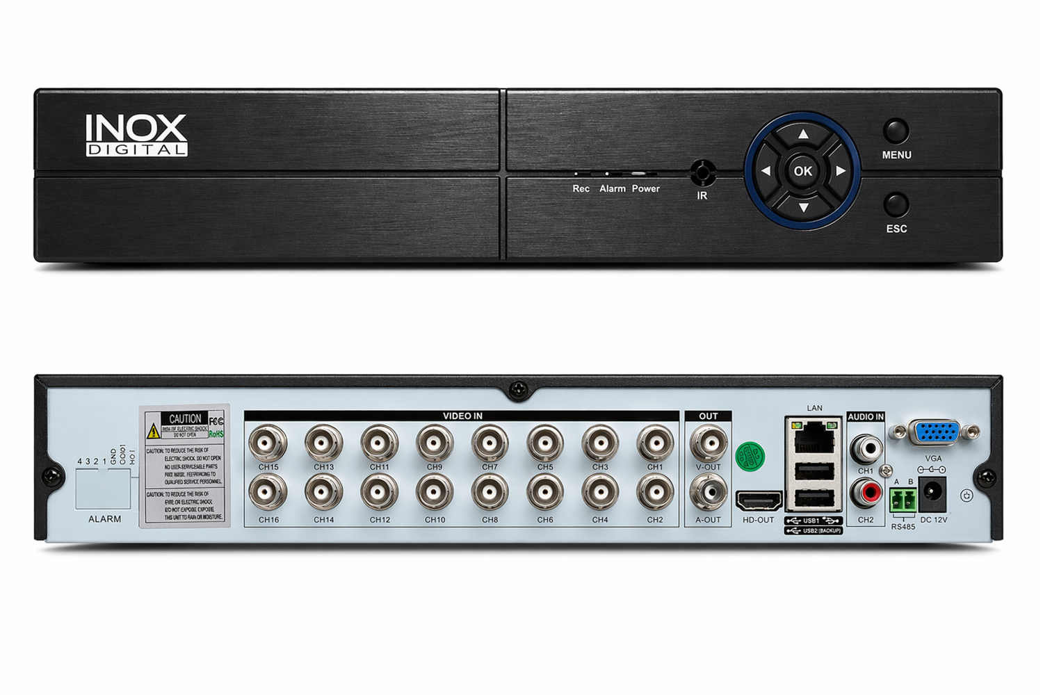 INOX-3016 AHDVR 16 KANAL AHD DVR KAYIT CİHAZI (KOLİ 5 ADET)