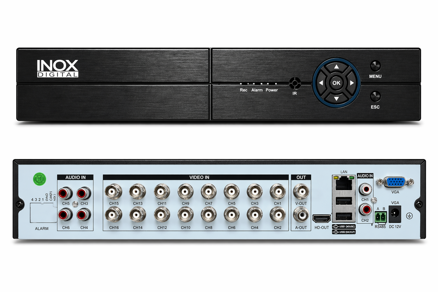 INOX-3016H265 AHDVR H.265 6 SES 16 KANAL DVR (KOLİ 5 ADET)