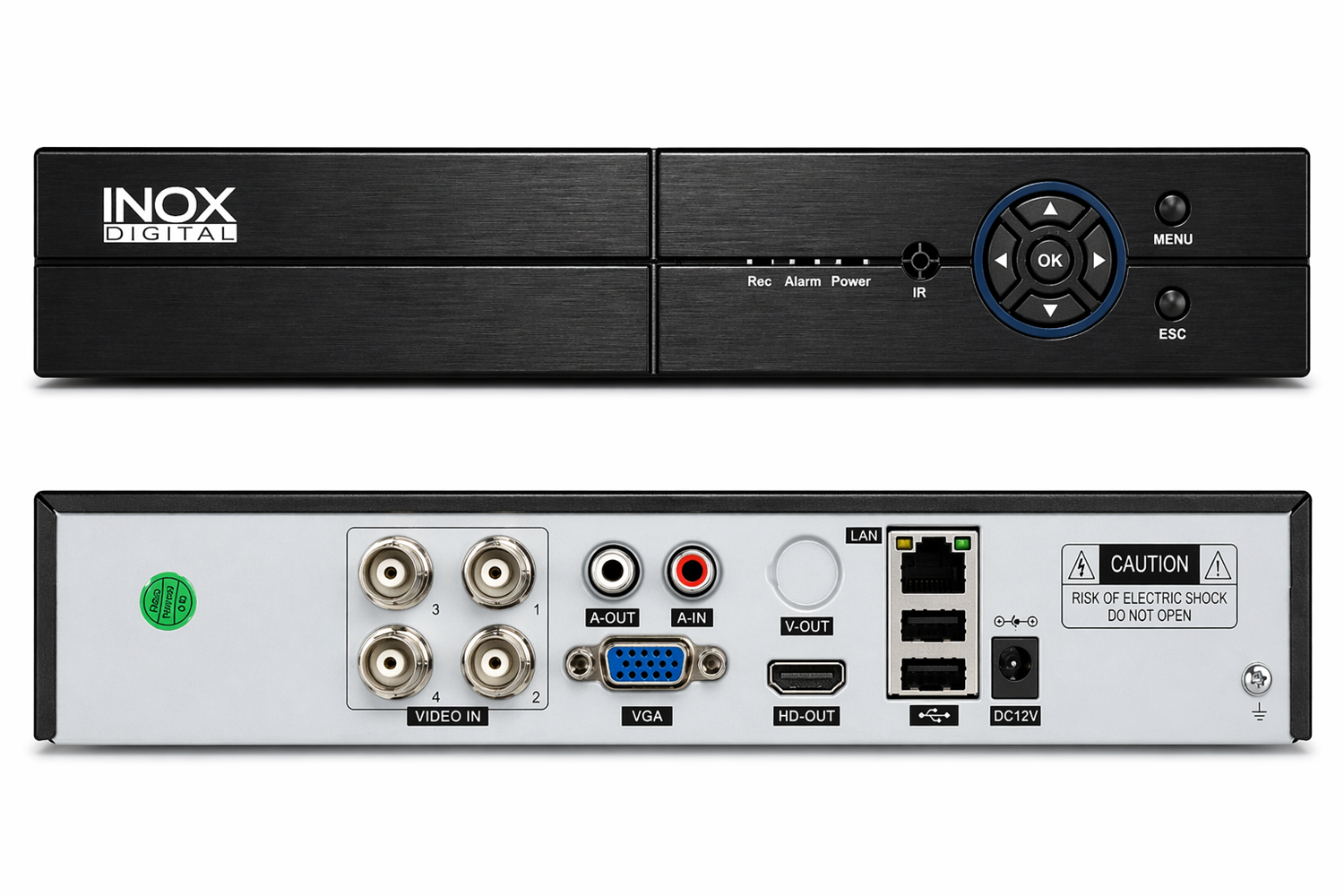 INOX-X404D 4 KANAL HİEASY 5MP DESTEKLİ DVR (KOLİ 10 ADET)