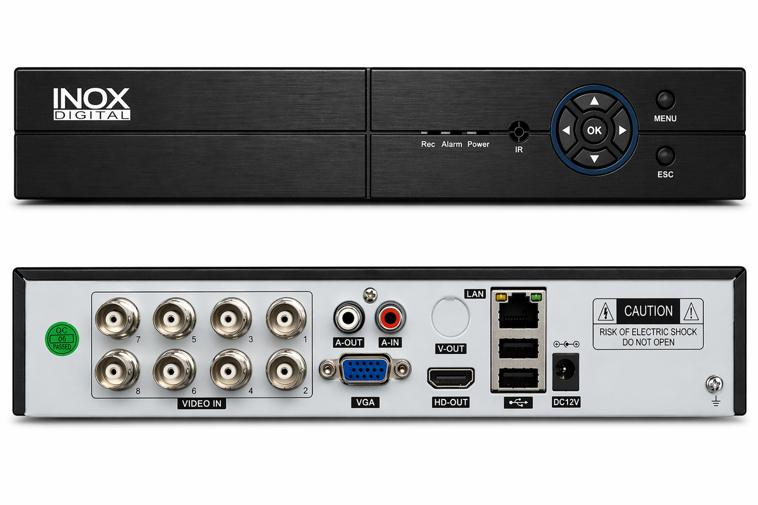 INOX-X408D 8 KANAL 5MP HİEASY DVR KAYIT CİHAZI (KOLİ 10 ADET)