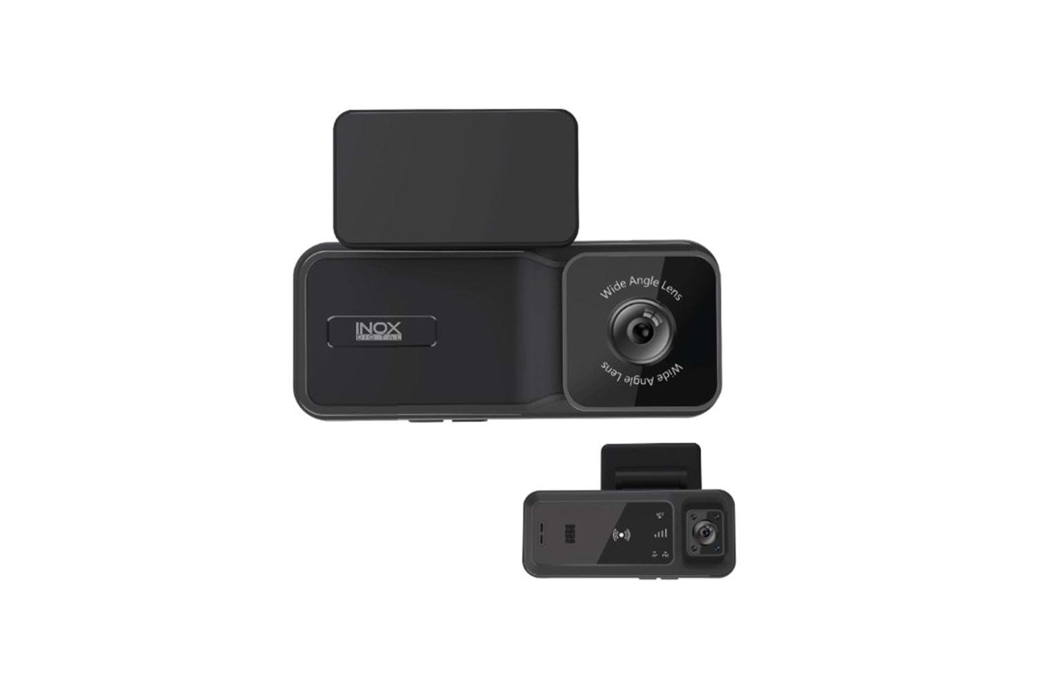 INOX-X607 4G GPS DESTEKLİ ÇİFT YÖNLÜ ARAÇ İÇİ KAMERA (KOLİ 24 ADET)