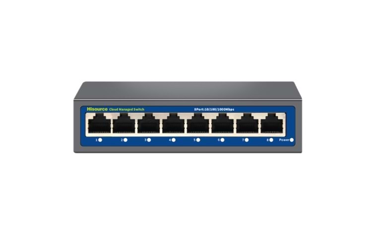 Hi-S21-8G FULL GIGABIT 8 PORT CLOUD MANAGED SWITCH
