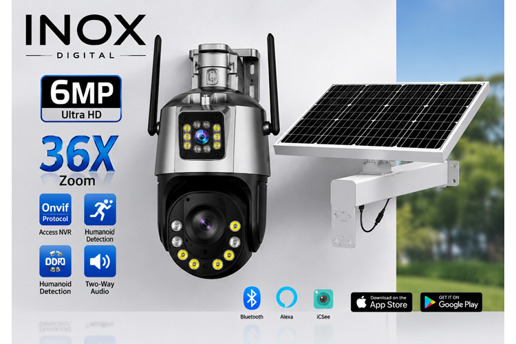 INOX-215 4G DUAL (İKİ) LENS 36X 60WATT 30Mah SOLAR PANELLİ PTZ
