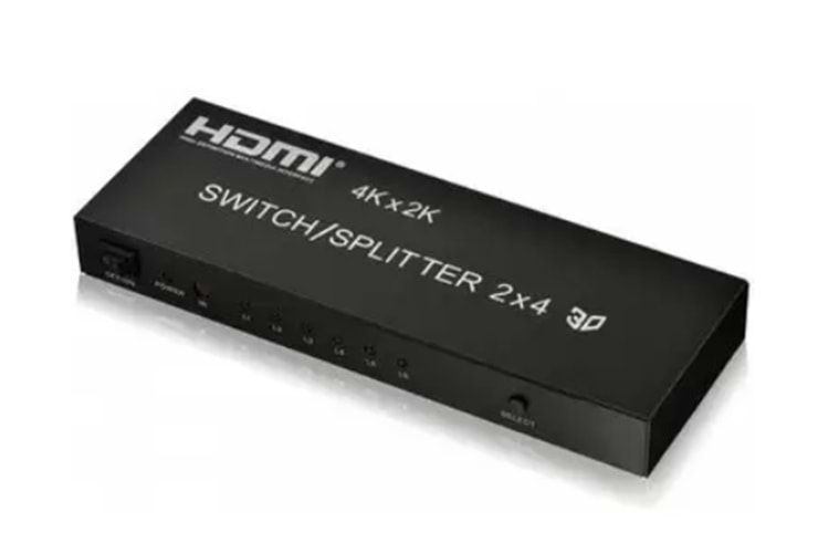 INOX-240 SPLİTTER HDMI Splitter 2X4 with audio output(3.5mm Stereo or