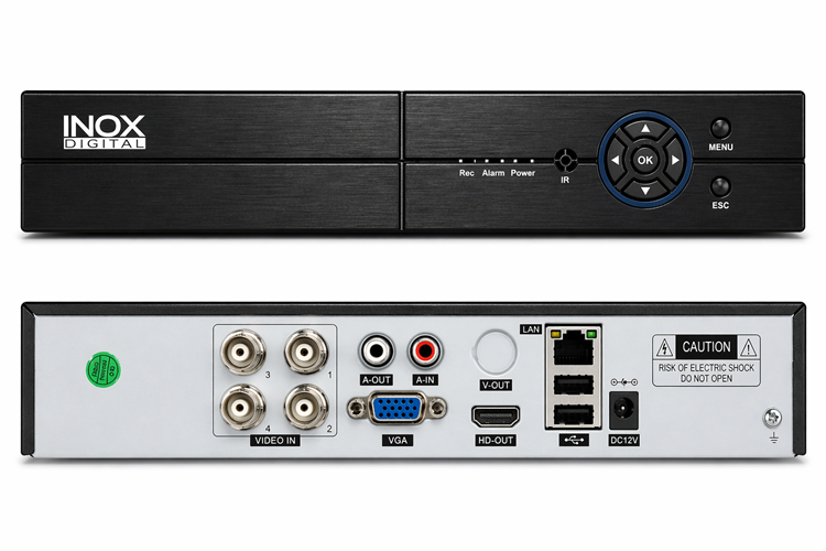 INOX-X404D 4 KANAL HİEASY 5MP DESTEKLİ DVR (KOLİ 10 ADET)