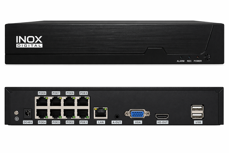 INOX-X518P HİEASY 8CH POE+2CH normal IPC =10CH 4K NVR (KOLİ 10 ADET)
