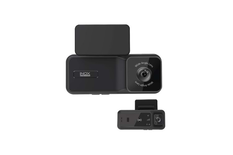 INOX-X607 4G GPS DESTEKLİ ÇİFT YÖNLÜ ARAÇ İÇİ KAMERA (KOLİ 24 ADET)