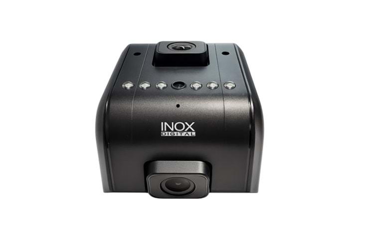 INOX-X625 ÇİFT LENSLİ ÖN-İÇ SESLİ ARAÇ KAMERASI (KOLİ 50 ADET)